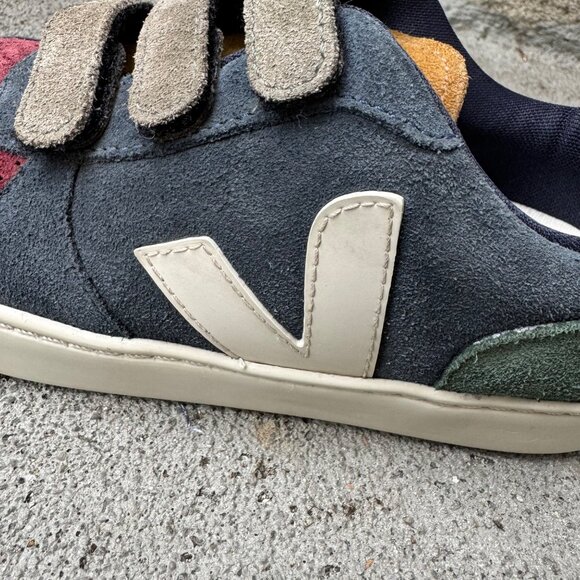 VEJA Multicolor V-10 Nautico Sneakers Boys US 3 Euro 34 Colorblock Suede Shoes - Picture 5 of 11